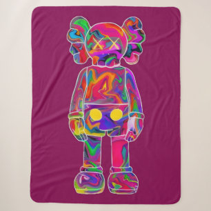 Psychedelic Kaw Sherpa Blanket