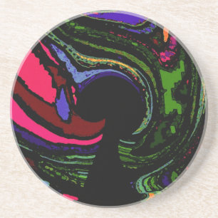 Psychedelic Keyhole Coasters