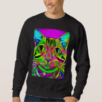Psychedelic Kitty Kitten Lover In Cat Art Style