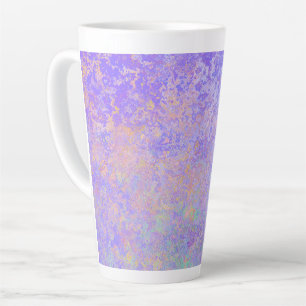 Psychedelic Lavender Purple Neon Pastel Abstract Latte Mug
