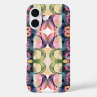 Psychedelic Letter B Pattern Floral Watercolor 