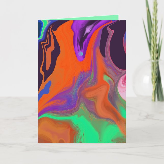 Psychedelic Light Show Birthday Card (Front)