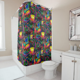 Psychedelic Lilies.... Shower Curtain