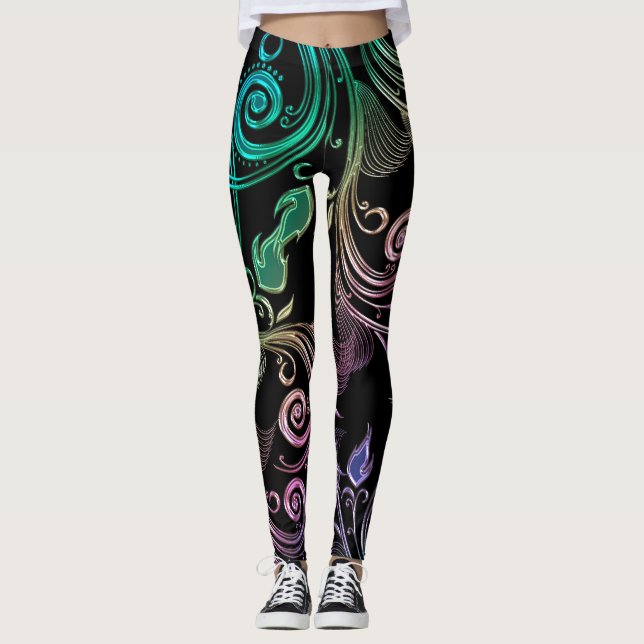 Psychedelic Liquid Leggings (Front)