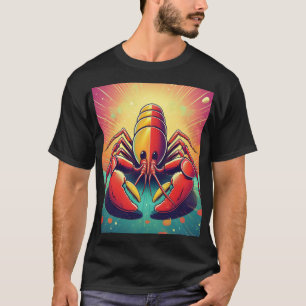 Psychedelic Lobster Ocean Art T-Shirt
