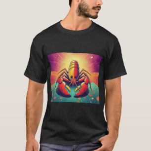 Psychedelic Lobster Ocean Art T-Shirt