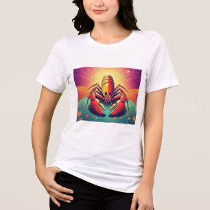 Psychedelic Lobster Ocean Art Tri-Blend Shirt