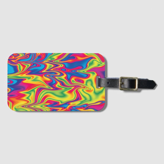 Psychedelic Luggage Tag (Front Horizontal)