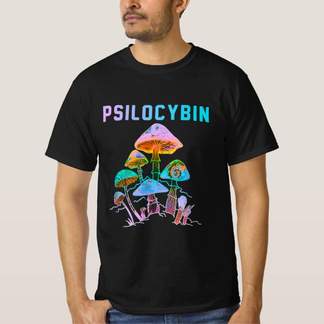 Psychedelic Magic Mushrooms T-Shirt (Front)