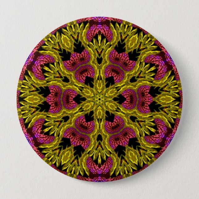 Psychedelic Mandala #05 Button (Front)