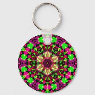 Psychedelic Mandala #13 Keychain