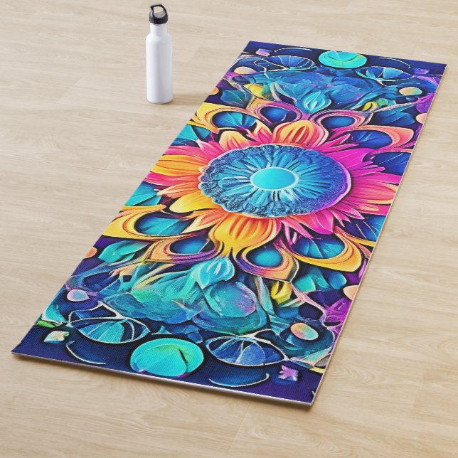 Psychedelic Mandala Design Yoga Mat (In Situ)