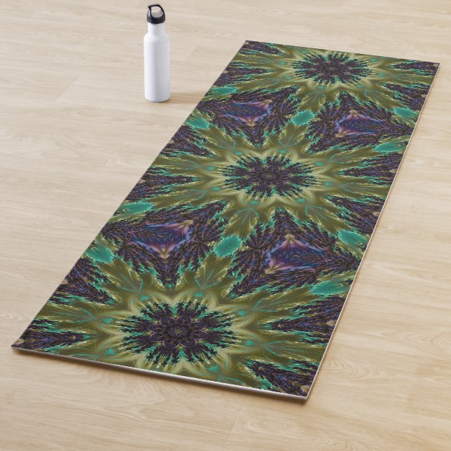 Psychedelic Mandala Retro Hippie Trippy Boho Chic Yoga Mat (In Situ)
