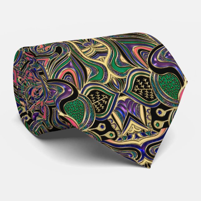 Psychedelic Mandala Tie (Rolled)