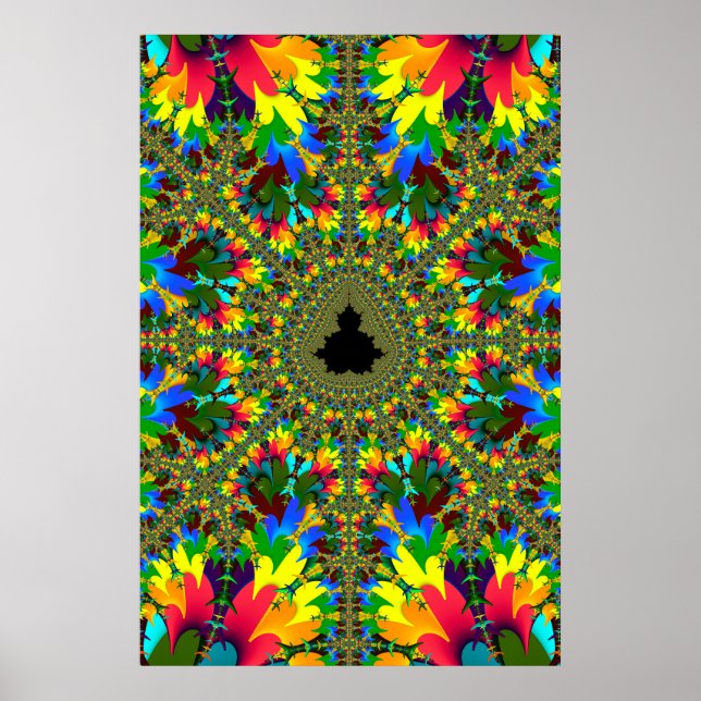 Psychedelic Mandelbrot Poster (Front)