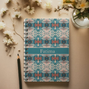 Psychedelic marble design customisable notebook