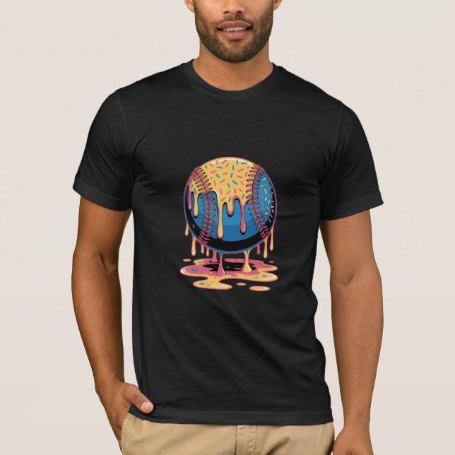 Psychedelic Melting Baseball T-Shirt (Front)