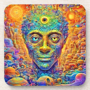 Psychedelic Mind Art Coaster