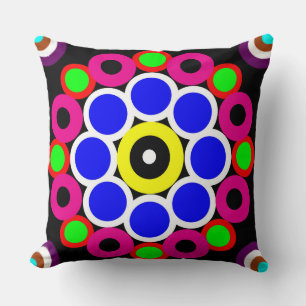 Psychedelic Modern Persian Rug Pattern Cushion
