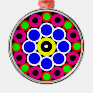 Psychedelic Modern Persian Rug Pattern Metal Ornament