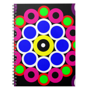 Psychedelic Modern Persian Rug Pattern Notebook