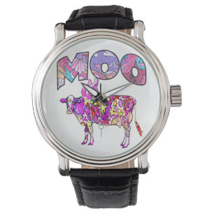 Psychedelic Moo Cow Watch