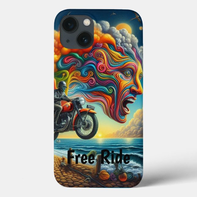Psychedelic Motorcycle Dreamscape Case-Mate iPhone Case (Back)
