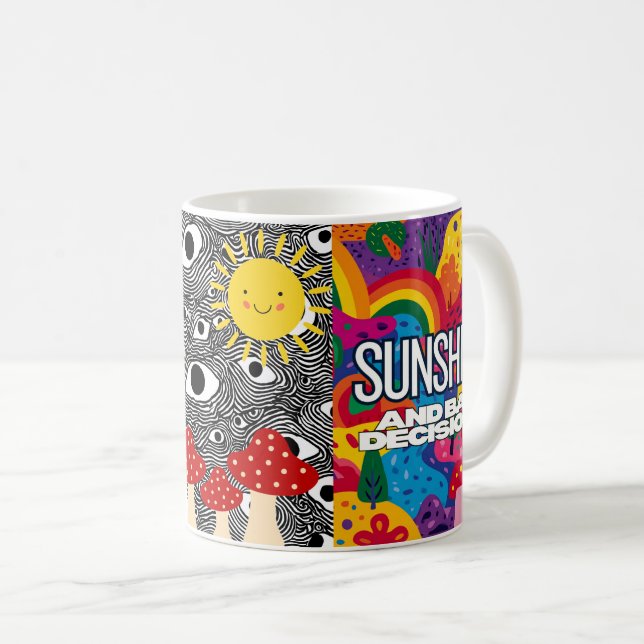 Psychedelic Mug - Colorful Trippy Coffee Cup (Front Right)
