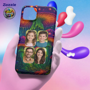 Psychedelic Mushroom Collage Family Portrait iPhone 16 Case