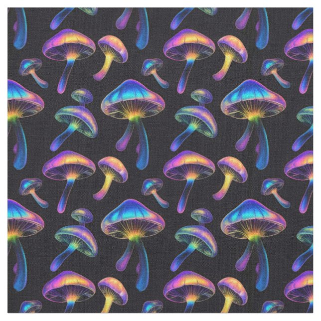 Psychedelic Mushroom Fabric (Close Up)