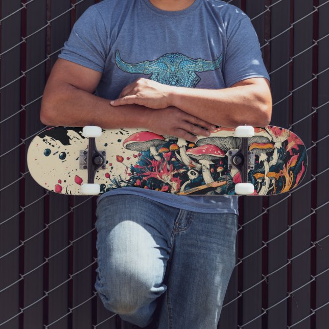 Psychedelic Mushroom Forest with Guitar Skateboard (Outdoor 3)