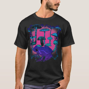 Psychedelic Mushroom Frog Trippy Colourful Tie Dy T-Shirt