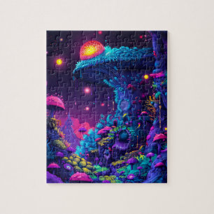 Psychedelic Mushroom House Jigsaw Puzzle