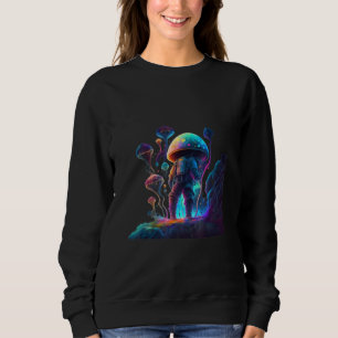 Psychedelic Mushroom Man Graphic Sweatshirt