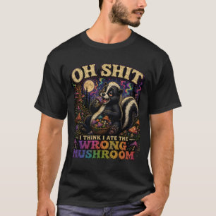 Psychedelic mushroom skunk funny festival tee