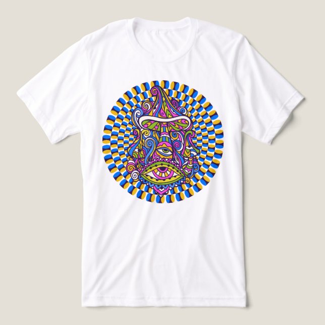 Psychedelic Mushroom Swirl Unisex Tee (Design Front)