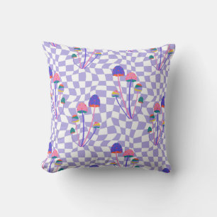 Psychedelic Mushroom Wonderland Cushion