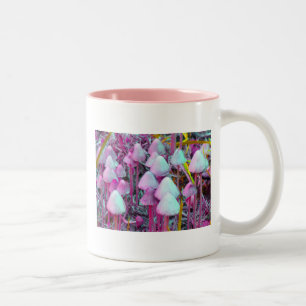 Psychedelic Mushrooms Two-Tone Coffee Mug