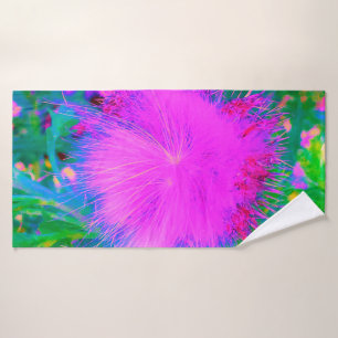 Psychedelic Nature Ultra-Violet Purple Milkweed Bath Towel