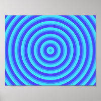 Psychedelic Neon Blue Circles