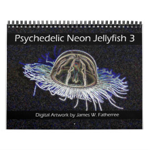 Psychedelic Neon Jellyfish Calendar 3