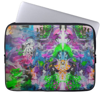 Psychedelic Neon Kaleidoscope Laptop Sleeve