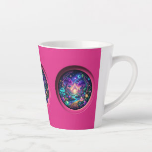 Psychedelic Neon Portal Fantasy Landscape Wrapped  Latte Mug