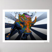 Psychedelic NYC: Charging Bull of Wall Street