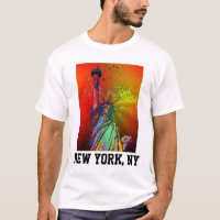 Psychedelic NYC Rainbow Colour Statue of Liberty 1