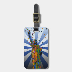 Psychedelic NYC: Statue of Liberty #2 Luggage Tag