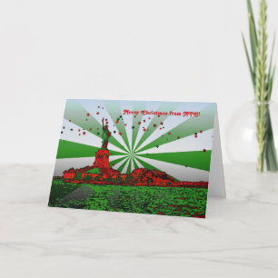 Psychedelic NYC: Statue of Liberty Christmas NF Holiday Card