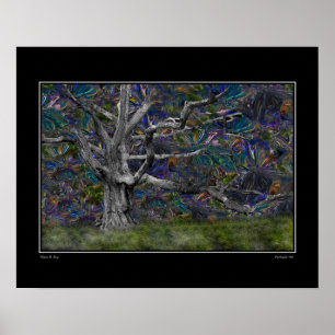 Psychedelic Oak Poster