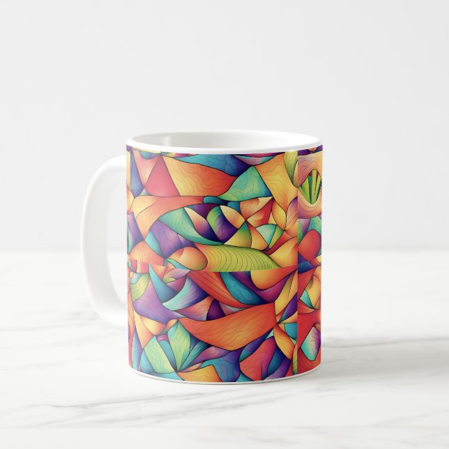 Psychedelic Ocean Coffee Mug (Front Left)