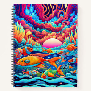 Psychedelic Ocean Notebook